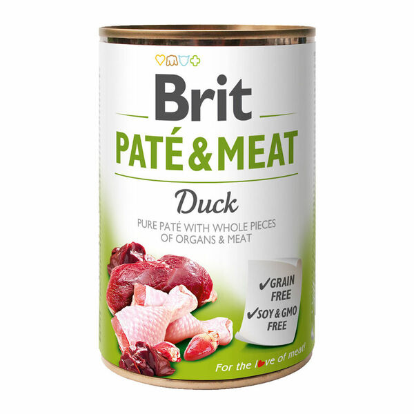 Brit PATÉ & MEAT Duck konzerva pro psy 400 g porovnat ceny