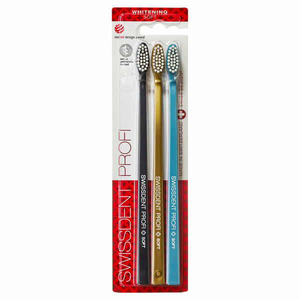SWISSDENT PROFI Whitening soft zubní kartáček 2+1 porovnat ceny
