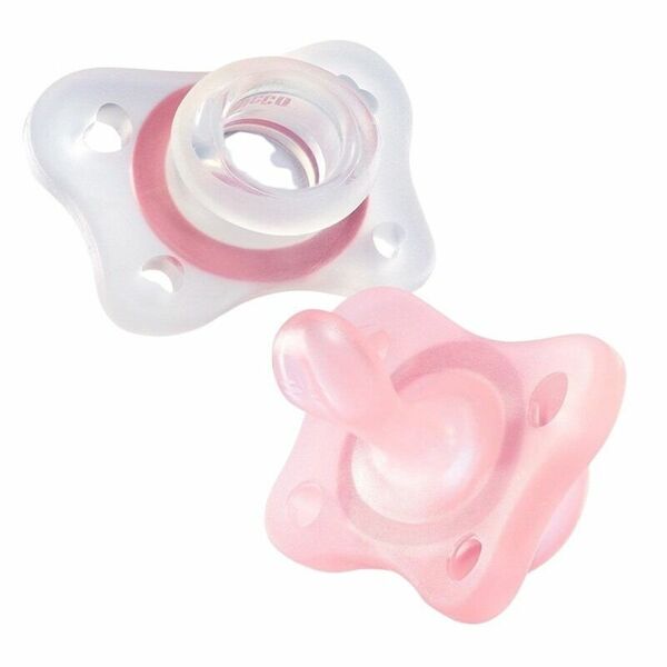 CHICCO Šidítko celosilikonové Mini Soft dívka 2-6m 2ks porovnat ceny