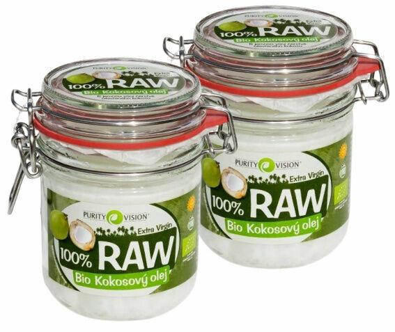 Purity Vision RAW BIO 100% Kokosový olej 300ml 1+1 ZDARMA* porovnat ceny