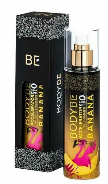 Bodybe Opalovací voda pro rychlé zhnědnutí s třpytivým efektem SPF 0 - Banán v čokoládě 200ml porovnat ceny