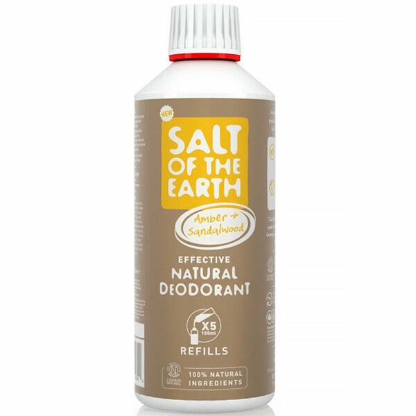 SALT OF THE EARTH Přírodní minerální deodorant Amber & Santalwood náhradní náplň 500 ml porovnat ceny