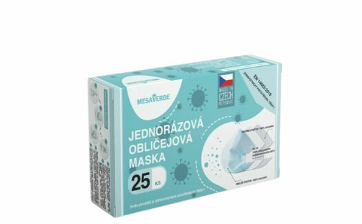 Rouška chirurgická 3-vrstvá s gumičkami 25ks porovnat ceny