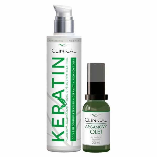 CLINICAL Keratin kúra 100 ml + Arganový olej 20 ml porovnat ceny