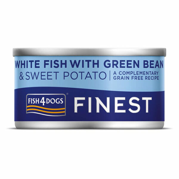 FISH4DOGS Konzerva pro psy Finest s bílou rybou, sladkými bramborami a zelenými fazolkami 85 g porovnat ceny