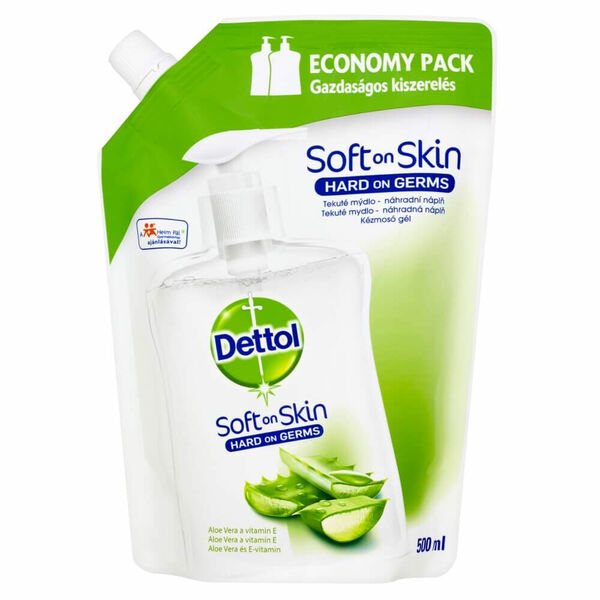 DETTOL Tekuté mýdlo náhradní náplň Aloe Vera a vitamín E (500 ml) porovnat ceny