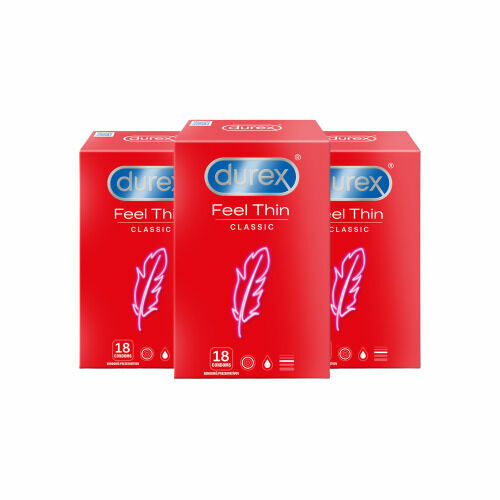 Durex Kondomy Feel Thin Classic pack (2+1) 54 ks porovnat ceny