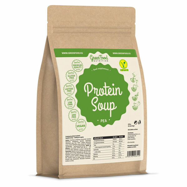 GREENFOOD NUTRITION Proteinová polévka hrachová 250 g porovnat ceny