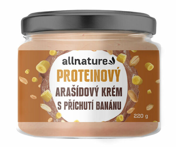 ALLNATURE Arašídový protein krém příchuť banán 220 g porovnat ceny