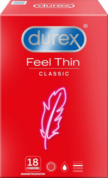 Durex Feel Thin Classic kondomy 18ks porovnat ceny