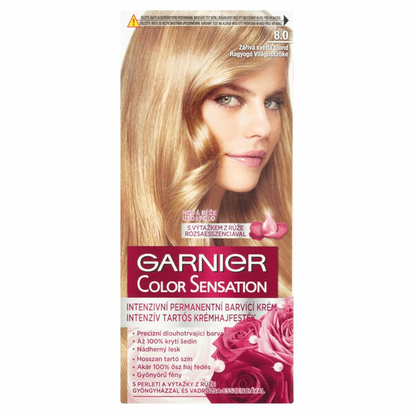 GARNIER Color Sensation Intenzivní permanentní barvicí krém zářivá 8.0 Světlá blond porovnat ceny