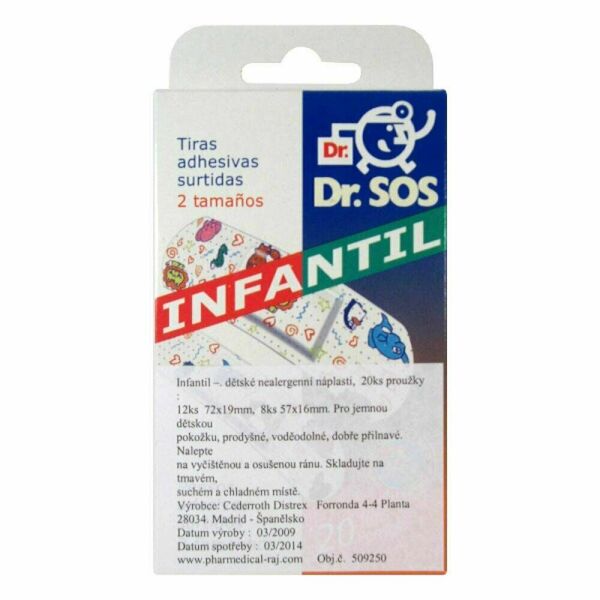 DR.SOS náplasti dětské hypoalergenní mix 20ks porovnat ceny