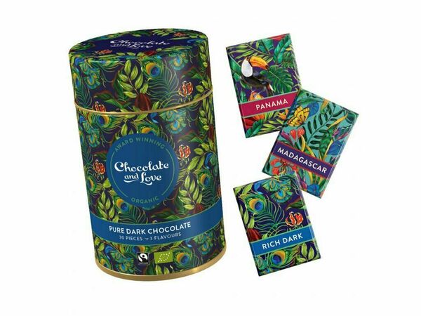 Chocolate and Love Rich Dark Napolitains Tin, bio čokoláda 30x5.5g porovnat ceny