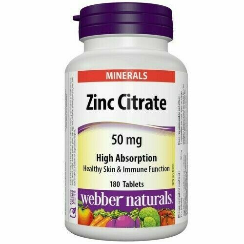 Webber Naturals Zinc Citrate 50mg tbl.180 porovnat ceny