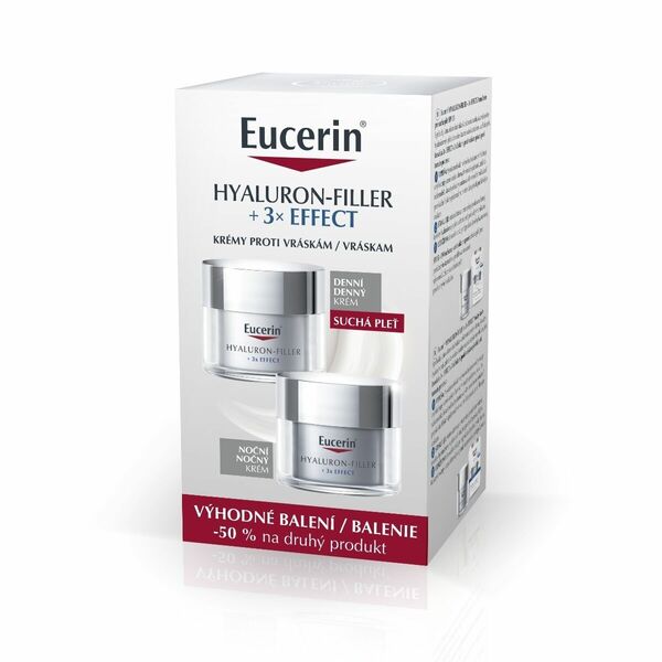 Eucerin Hyaluron-Filler + 3x Effect denní + noční krém 2x50 ml porovnat ceny