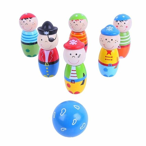 Bigjigs Toys Dřevěné kuželky Piráti porovnat ceny