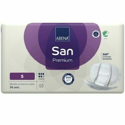 ABENA SAN PREMIUM 5 PLENY ABSORPČNÍ, PRODYŠNÉ, 1200ML, 36KS porovnat ceny
