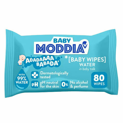 MODDIA BABY Dětské vlhčené ubrousky Water 80 ks porovnat ceny