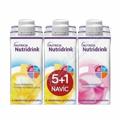 Nutridrink balíček 5+1 (vanilka-jahoda) 6x200ml porovnat ceny