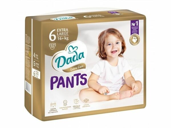 DADA Plenkové kalhotky Extra Care XL vel. 6 (16+ kg), 32ks porovnat ceny