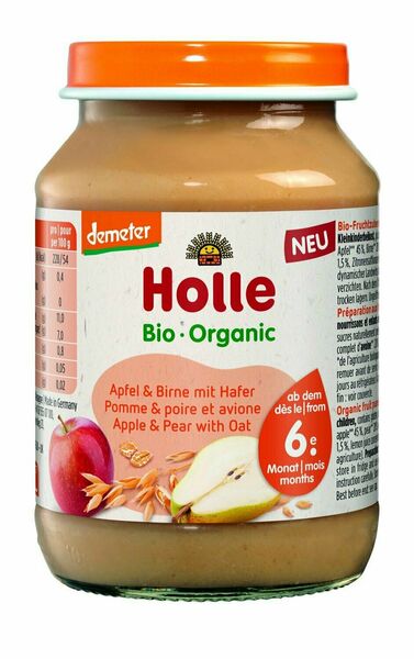 Holle bio dětská přesnídávka Hruška, jablko a špaldové vločky 190 g porovnat ceny