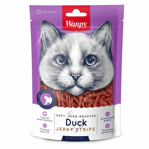 WANPY Soft duck jerky strips pro kočky 80 g porovnat ceny