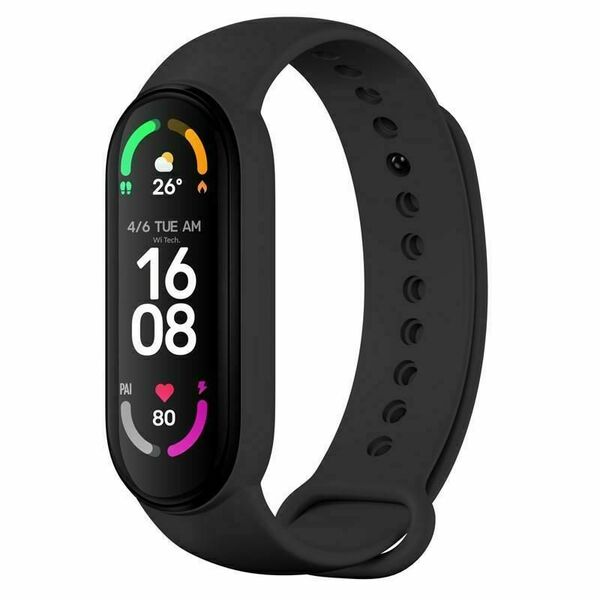 II. jakost Fixed Silikonový řemínek Silicone Strap pro Xiaomi Mi Band 5/ Mi Band 6 černý porovnat ceny