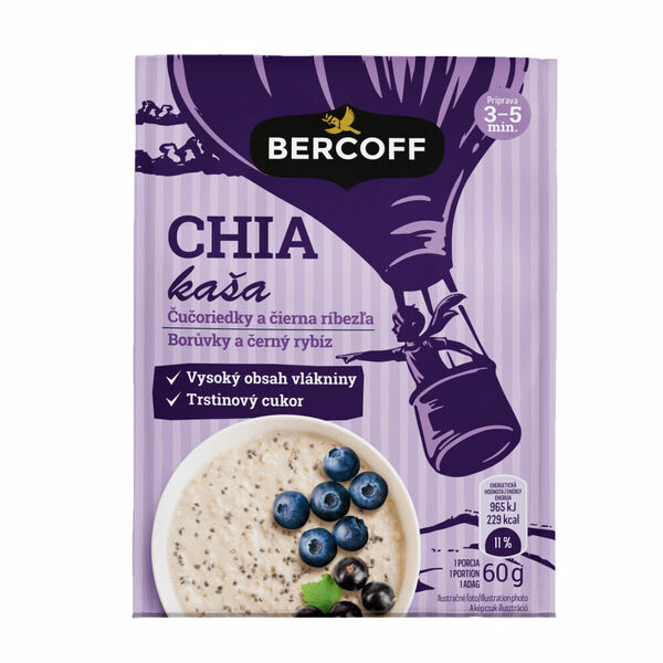 BERCOFF KLEMBER Chia kaše Borůvka a černý rybíz 60 g porovnat ceny