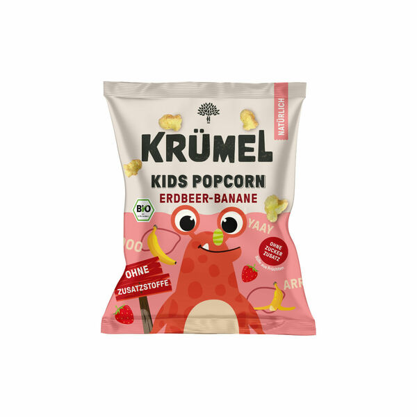 Krümel BIO Dětský popcorn Banán, jahoda 20 g porovnat ceny