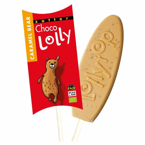 ZOTTER Karamelový medvěd čokoládové lízátko BIO 20 g porovnat ceny