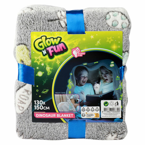 TEDDIES Deka dinosaurus svítící ve tmě plyš 130x150 cm porovnat ceny