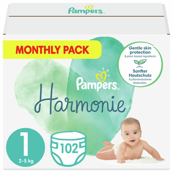 Pampers Harmonie Velikost 1, 102ks porovnat ceny