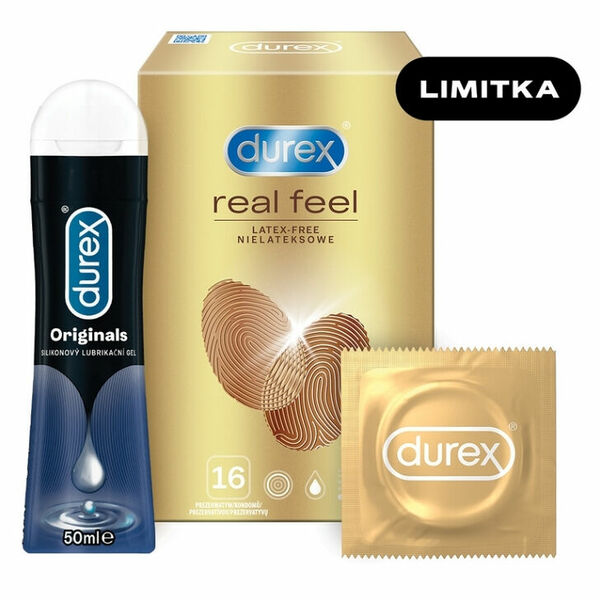 DUREX Real feel 16 kusů + Originals silicone gel 50 ml ZDARMA porovnat ceny