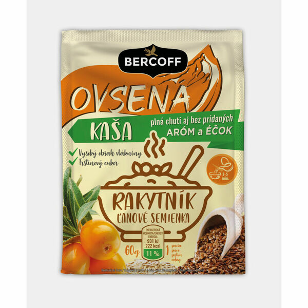 BERCOFF Ovesná kaše s lněným semínkem a rakytníkem 60 g porovnat ceny