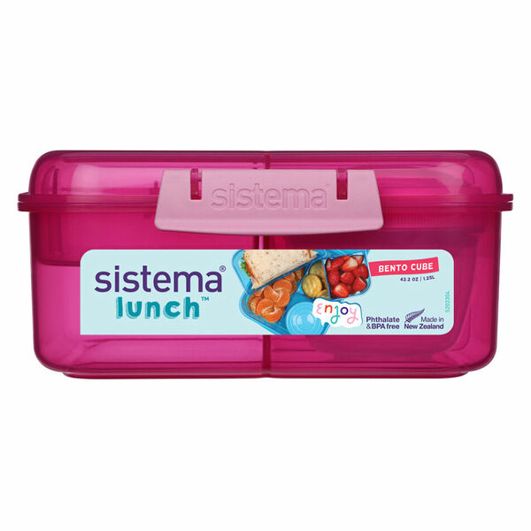 SISTEMA Lunch Krabička 3 komory,2 tácky, kelímek růžová 1,25 l porovnat ceny