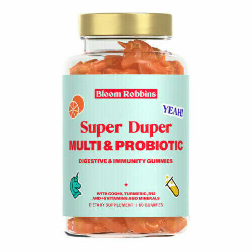 Bloom Robbins Super Duper MULTI & PROBIOTIC probiotika s vitamíny pro zlepšení trávení gumídci 60ks porovnat ceny