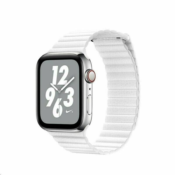 COTEetCI kožený magnetický řemínek Loop Band pro Apple Watch 42 / 44mm bílý porovnat ceny