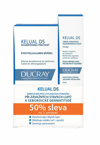 Ducray Kelual DS Pečující šampon 100 ml + Zklidňující krém 40 ml porovnat ceny