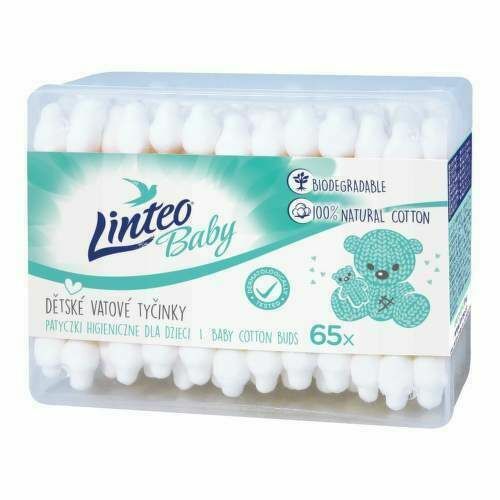 Vatové papírové tyčinky LINTEO BABY 65ks porovnat ceny