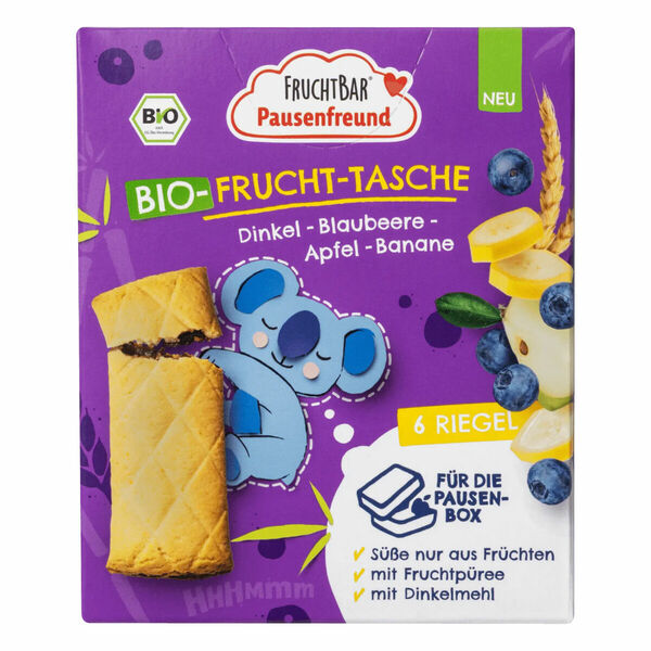 FruchtBar BIO Špaldové taštičky jablko, borůvky a banán 6x22 g porovnat ceny