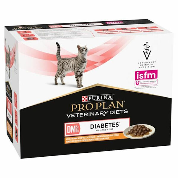 PURINA PRO PLAN Vet Diets DM Diabetes Management Chicken kapsička pro kočky 10x85 g porovnat ceny