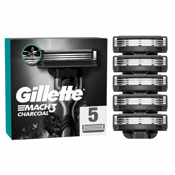 Gillette Mach3 Charcoal Náhradní hlavice do holicího strojku pro muže 5 ks porovnat ceny