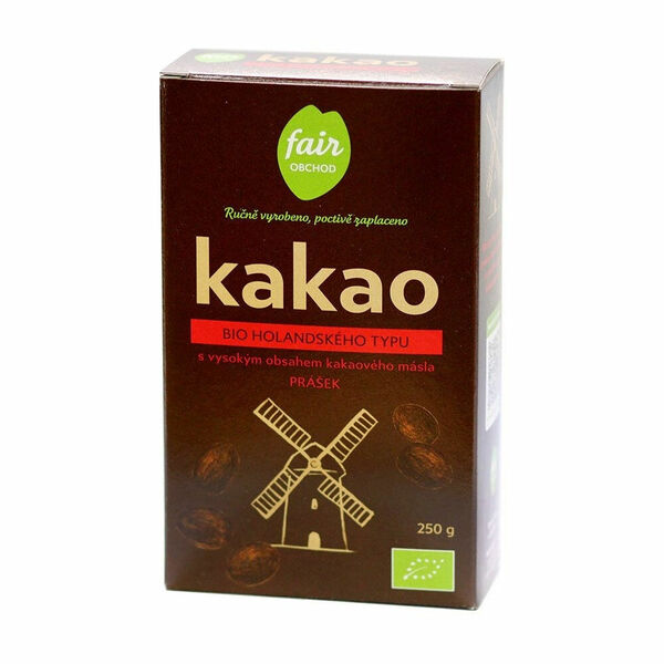 FAIROBCHOD Kakaový prášek plnotučný holandského typu BIO 250 g porovnat ceny