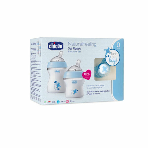 Chicco Dárkový set Natural Feeling + Air dudlík - chlapec porovnat ceny