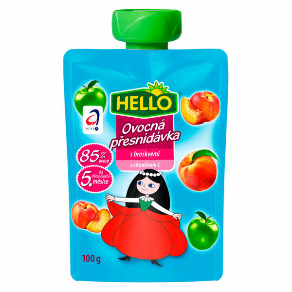 HELLO Kapsička s broskvemi 100 g x 12 kusů porovnat ceny