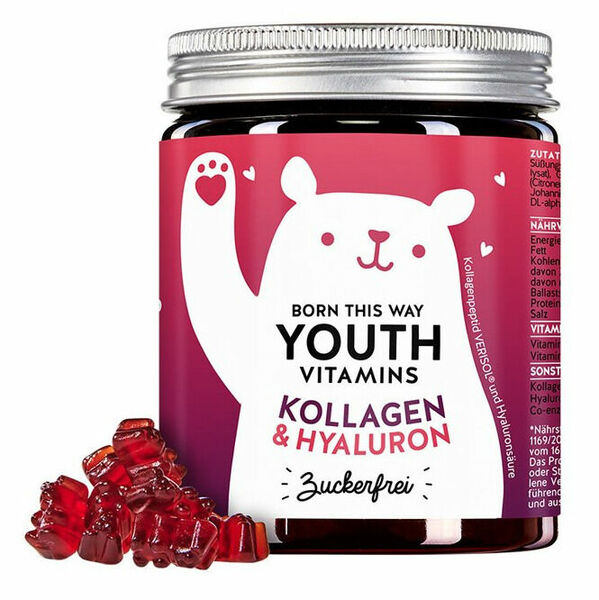 Bears With Benefits Born This Way Vitaminy s kolagenem, Q10 a kyselinou hyaluronovou bez cukru 90ks porovnat ceny