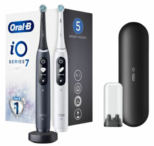 Oral-B iO-7 Bílý a černý elektrický zubní kartáček 2 ks porovnat ceny