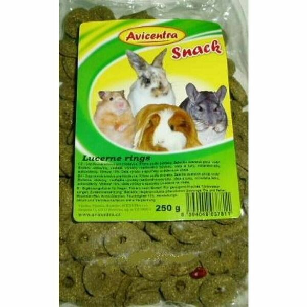 AVICENTRA Kroužky s Vojtěškou pro Hlodavce 250 g porovnat ceny