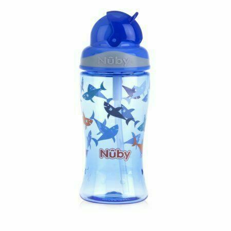 Nuby Hrnek netekoucí se sklápěcím brčkem 360 ml modrá porovnat ceny