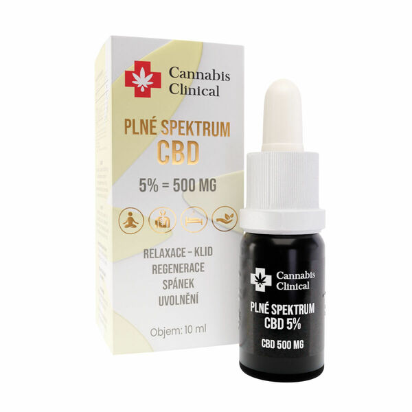 Cannabis Clinical Plné spektrum CBD olej 5% 10 ml porovnat ceny